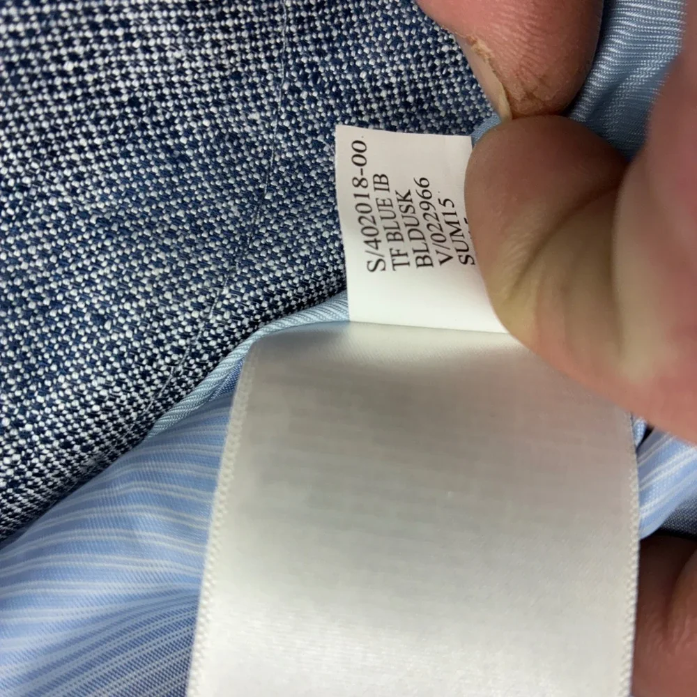 Banana Republic Blazer Mens 38S Blue Linen Tailored Fit Sport Coat 402018-00
